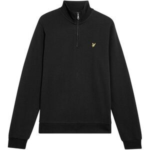 Lyle & Scott Mens Quarter Zip Sweatshirt / Jet Black